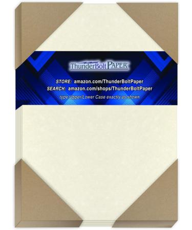 100 White Parchment 65lb Cover Weight Paper - 5.5 X 8.5 (5.5X8.5 Inches) Half Letter | Statement Size - Printable Cardstock Colored Sheets Old Parchment Semblance 5.5x8.5   100 Sheets