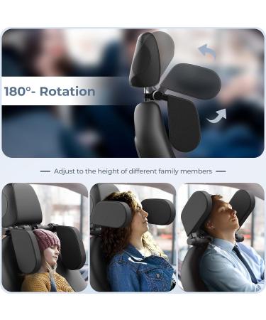 Yoocaa Car Headrest Pillow - Adjustable U Shaped Neck Support for Car Seat - Black - Kids & Adults - Buy Online on SooperMarket.com