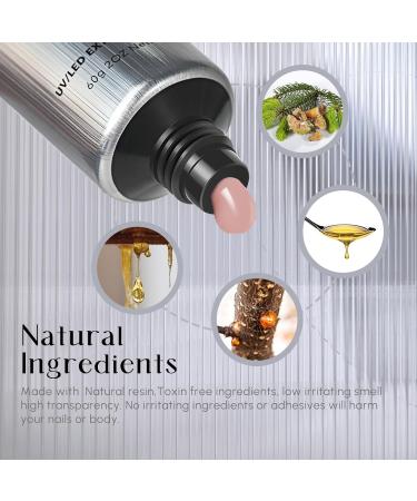 Aokitec 60ml Nail Extension Gel - UV Polish for Salon DIY | Thin Naked Acrylic False Nail Assembly Gel - Buy Online on SooperMarket.com