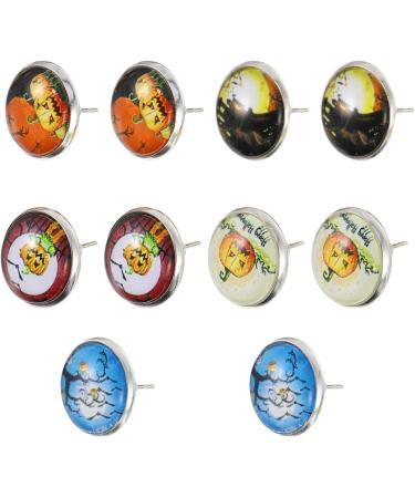 EXCEART 10 Pairs Halloween Earrings Mens Earring Pierced Earrings for Women Earrings Studs for Grils Mix Man - Buy Online on SooperMarket.com