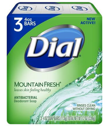 Dial Antibacterial Deodorant Soap  Mountain Fresh  4 Ounce  9 Bars