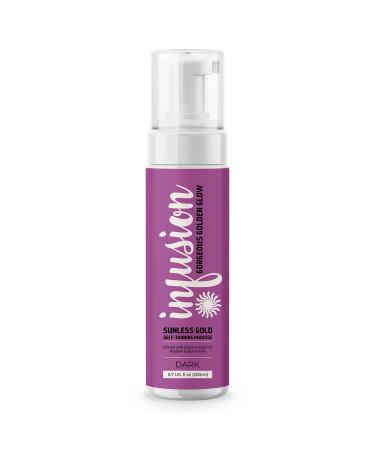 Infusion Premium Self-Tanning Mousse | Sunless Streak Free Self-Tanner Foam | Instant Color Quick Drying | Professional Formula | Gorgeous Natural Golden Tan| Best Self Tanner (Dark)