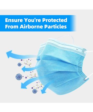 FFG Face Mask 50PCS Adult Disposable Masks 3-Layer Filter Protection Blue (#11000) - Buy Online on SooperMarket.com