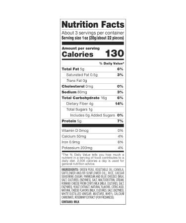 Buy Harvest Snaps Green Pea Snack Crisps Caesar (Pack of 12) - Plant-Based Baked & Gluten-Free - Healthy Snack for International Shipping - Buy Online on SooperMarket.com