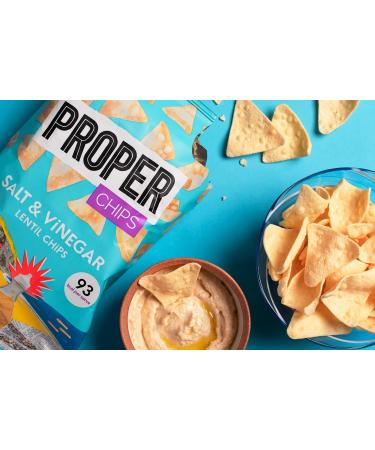 PROPERCHIPS Salt & Vinegar Lentil Chips - 85g (Pack of 1) | Vegan & Gluten Free Snacks - Buy Online on SooperMarket.com