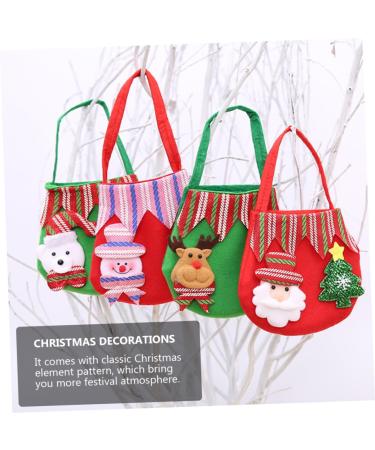 KOMBIUDA Santa Pants Treat Bags 3pcs Christmas Bag Candy Bags Goodie Bag Christmas Candy Bag Cloth Bags Holiday Bag - Buy Online on SooperMarket.com