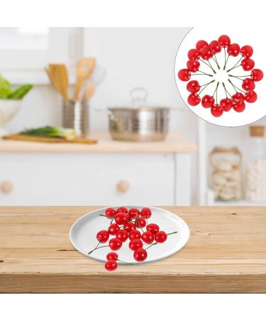 Cabilock 30 Pcs Artificial Cherry Farmhouse Vegetable Decoration Home Decorative Model Cherry Decoration Fruits Cherry Decor for Home Plastic Fruit Decor Kitchen Cabinet Toy Set Child - Buy Online on SooperMarket.com