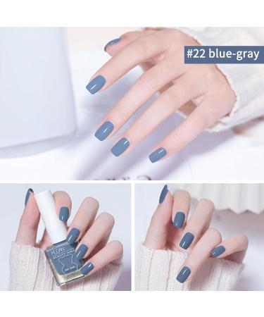 TBeautfave Blue & Green Nail Varnish Nail Polish Quick Dry Long Lasting Nail Polish Nail Polishes Breathable Nail Polish No Need Cure Nail Polish Nail Varnish at Home Manicure Blue Gray + Mustard Green - Buy Online on SooperMarket.com