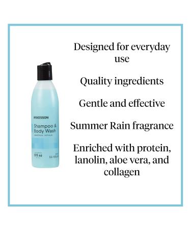 Mckesson Body Wash & Shampoo with Aloe Summer Rain Scent 8 oz - 1 Count - Buy Online on SooperMarket.com