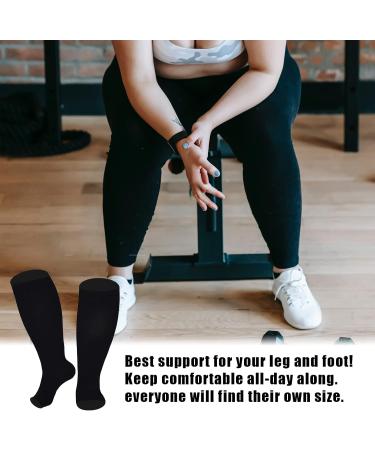 FEOYA Compression Stockings | Medical Thrombosis Socks for Men & Women | Open Lace Calves | Plantar Fasciitis & Heel Spur Support | Sizes M-7XL - Black - Buy Online on SooperMarket.com