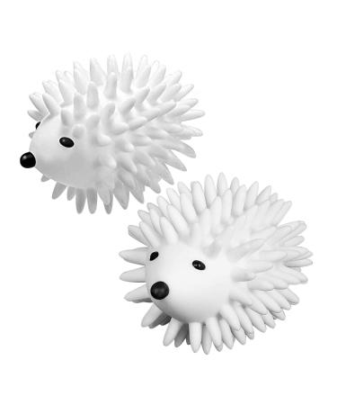 Smart Design Plastic Dryer Balls w/Spikes - Fabric Softener - Eliminates Wrinkles & Reduces Static - for Laundry Clothes Fabrics (2 Pack) Hedgehog