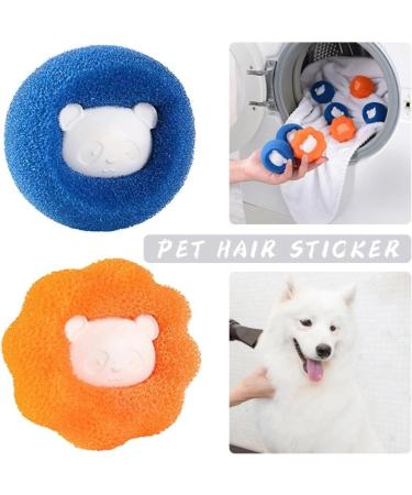 6-Pack Laundry Ball decontamination Hair Clip Hair Remover Clothes Filter Ball Reusable Cleaning Ball Cleaning Hair Adhesive 6blue - Buy Online on SooperMarket.com