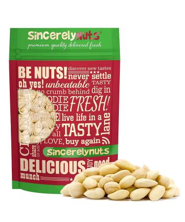 Sincerely Nuts  Whole Raw Blanched Almonds | 3 Lb. Bag | Delicious Guilt Free Snack | Low Calorie, Vegan, Gluten Free | Gourmet Kosher Food | Source of Fiber, Protein, Vitamins, Minerals 3 LBs