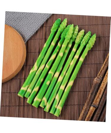 HOMSFOU 20 Pcs Simulated Asparagus Ornaments Pretend Play Food Fake Bamboos Food Faux Veggies Fake Food Model Asparagus Models Simulated Food Artificial Asparagus Model Pvc Vegetable Plant Light Greenx2pcs 19X0.9CMx2pcs - Buy Online on SooperMarket.com