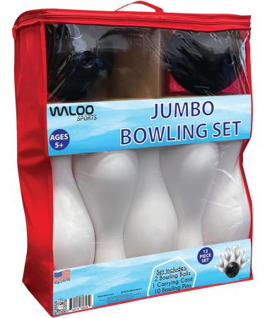 Waloo Sports Jumbo 17 Bowling Set - 13 Piece Lawn Bowling Games Set | Indoor & Outdoor Game with Carrying Bag - Buy Online on SooperMarket.com
