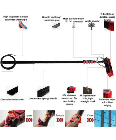Window Cleaning Equipment Teleswindow Cleaner Extendable Window Cleaning Pole Water Fed Poles Conservatory Roof Cleaner Window Cleaning Brush/30Cm Brush/8M 55cm Brush Head 5M/17FT - Buy Online on SooperMarket.com