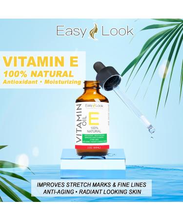 Vitamin E Oil Serum - Antioxidant Moisturizing Anti-Aging Formula for Stretch Marks & Fine Lines | 100% Natural | 2oz - Buy Online on SooperMarket.com