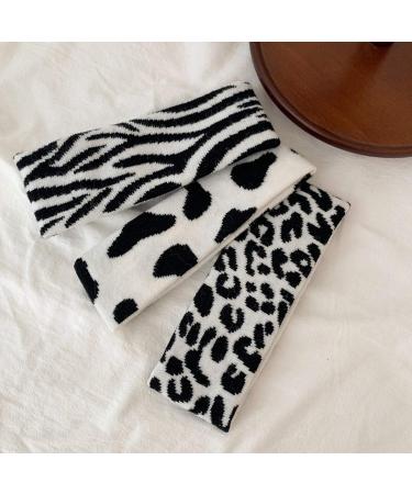 JSGHGDF Harajuku Women Knitted Headband Panda Elastic Wide Hairband Yoga Sport Stretch Headwrap Turban 2 - Buy Online on SooperMarket.com