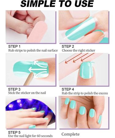 Kalolary 20PCS Nail Adhesive Wrap Gel Polish Strips - Solid White | Self-Adhesive Nail Wrap Stickers for UV/LED Lamp | Easy Cured Gel Nail Decals - Buy Online on SooperMarket.com