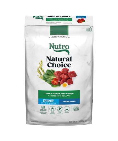 NUTRO Natural Choice Large Breed Puppy Dry Dog Food Lamb & Brown Rice Recipe 9.07kg Bag