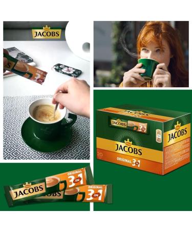 Jacobs 3 in 1 Instant Coffee Sticks 60 Count - Buy Online on SooperMarket.com