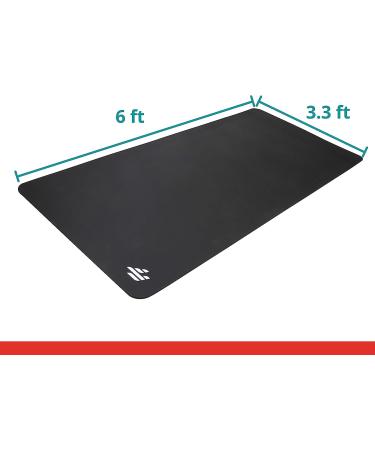 Finer Form Over-Sized Exercise Equipment Floor Mat for Home Gym - Ideal for Weight Benches, Treadmill, Exercise Bikes, Elliptical, Yoga, HIIT, and Cardio - Works on Floor and Carpet - Buy Online on SooperMarket.com