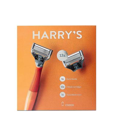 Truman Wet Shave Razor - 13 Cartridges & Blade Cover | Bright Orange | Premium International Shipping - Buy Online on SooperMarket.com