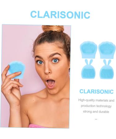 minkissy 28 Pcs Rabbit Ears Facial Brush Face Massage Brush Skin Care Brush Manual Face Cleansing Brush Facial Cleansing Tool Women Facial Brush Handheld Cute Rabbit Silica Gel Miss Light Bluex7pcs 7.5x7.5cmx7pcs - Buy Online on SooperMarket.com
