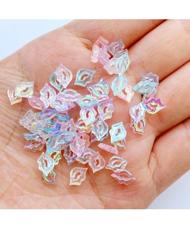 100 PCS 3D Lips Charms Kawaii Nail Rhinestones - Valentine's Day Nail Art Decoration - Buy Online on SooperMarket.com