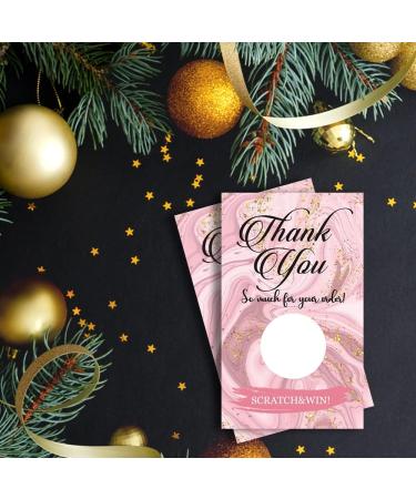 Hafhue 50 Pack Thank You Blank Gift Certificate Scratch Off Cards for Small Business Spa Gold - Buy Online on SooperMarket.com