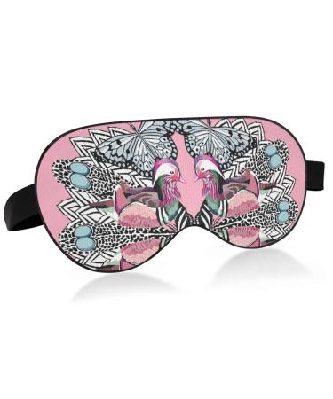 Haskirky Light Blocking Eye Mask Breathable and Adjustable Adult Men and Women Travel on Business Trips Yoga Meditation Light Smooth Comfortable Eye Mask Office Deep Sleep Goodies Duck and Butterf