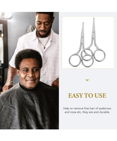 Buy Healvian Rounded Tip Grooming Scissors - Stainless Steel Facial Hair Safety Scissors for Men & Women | Perfect for Nose Eyebrows Moustache & Eyelashes - International Shipping Available - Buy Online on SooperMarket.com