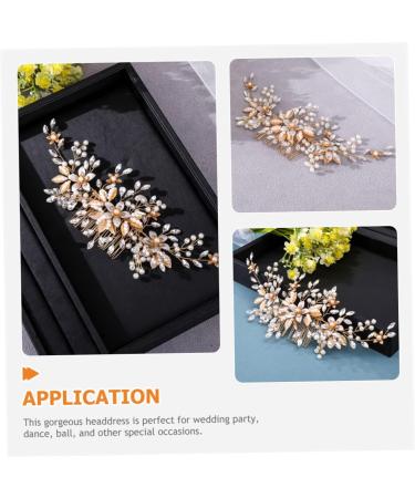 Gogogmee Headgear Bridal Hair Comb Bridal Headpieces for Wedding Bride Hair Comb Wedding Pearl Hair Comb Wedding Hair Accessories for Brides Wedding Hair Comb Wedding Headpiece for Bride - Buy Online on SooperMarket.com
