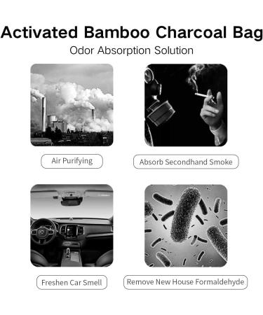 10-Pack Bamboo Charcoal Air Purifying Bags - Activated Charcoal Odor Eliminator for Home, Car, Closet - Breathe Green Charcoal Bags - Natural Air Freshener - Buy Online on SooperMarket.com