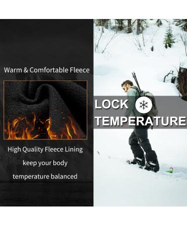 Inno Men's Waterproof Fleece Lined Hiking Cargo Pants - XX-Large Black/Black - 30/32/34 Sizes - Thermal Winter Outdoor Pants - Buy Online on SooperMarket.com