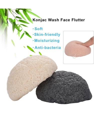 5 Colors Round Konjac Wash Face Flutter Natural Facial Care Cleansing Gently Facial Puff for Home Gift - Buy Online on SooperMarket.com