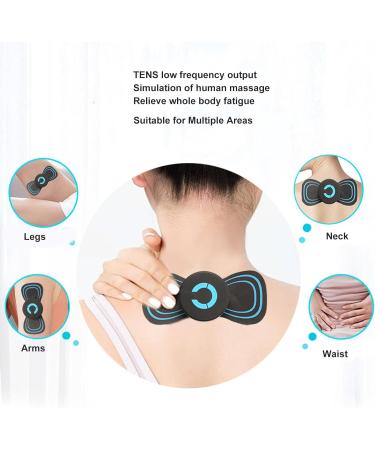 TENS Neck & Full-Body Massage Pad | Reusable Portable Massager | 10 Gears Microstrom for Fatigue Relief & Spinal Comfort - Buy Online on SooperMarket.com