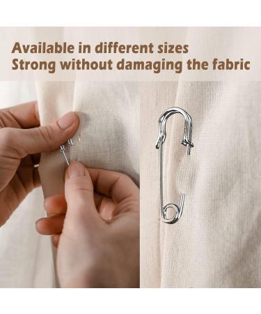 12 Pack Heavy Duty 75mm 3'' Silver Safety Pins for Clothes, Crafts, and Blankets - Buy Online on SooperMarket.com