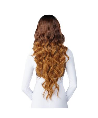 Sensationnel BUTTA Ocean Wave 30 Lace Front Wig - T4/Chestnut Blonde Human Hair Blend - Buy Online on SooperMarket.com