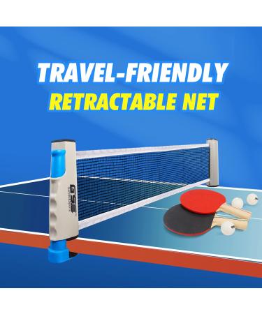 GSE Adjustable Retractable Ping Pong Net Set with Posts and Storage Bag - Professional Table Tennis Rackets, Balls, and Accessories - Buy Online on SooperMarket.com