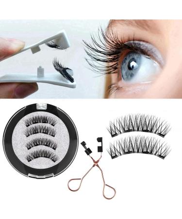 Magnetic Eyelashes Natural Look Reusable Magnetic Eyelashes Kit with Applicator Magnetic Eyelashes without Eyeliner Magnetic Lashes Natural Magnetic Eyelashes 3D Magnetic Eyelashes No Glue Needed - Buy Online on SooperMarket.com