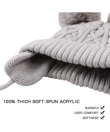 XIAOHAWANG Warm Kids Beanie | Winter Knitted Baby Hat for Boys Girls | Gray, 2-6 Years - Buy Online on SooperMarket.com