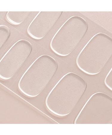 DANNI & TONI 28 Stickers Semi Cured Nail Wraps Soft Self-Adhesive Gel Nail Stickers(Crystal Clear) Clear Colour Salon-Quality Gel Nail Polish Strips Manicure Stickers Set for Women and Men Crystal Clear a