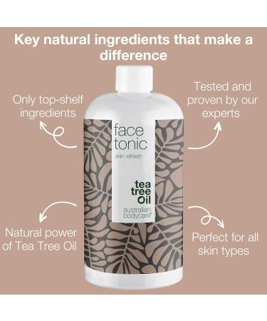 Face Tonic 500ml - Alcohol Free face Tonic with Tea Tree Oil - Cleanser for Blemishes Spots pimples and Acne Prone Skin Natural & Pharmaceutical Grade Australian Tea Tree Oil 500 ml (Pack of 1) - Buy Online on SooperMarket.com