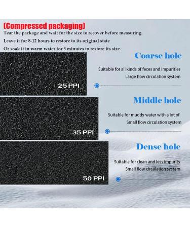 High-Quality Shunting Aquarium Filter Sponge Pad - Biochemical Foam Filter Material 50x50x4cm (35 PPI) - Customizable Oversized Filter Pad for Optimal Filtration - Buy Online on SooperMarket.com