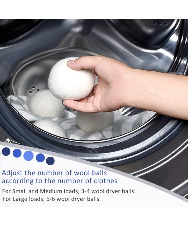 Wool Dryer Balls - 4PCS Natural Fabric Softener | 100% Organic New Zealand Wool | Reusable Anti-Static & Eco-Friendly | Reduces Drying Time & Wrinkles - Buy Online on SooperMarket.com