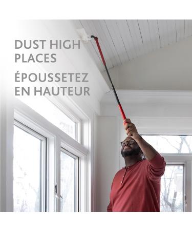 Vileda Flex & Catch Duster | Heavy Duty Dusting Kit with 3 Disposable Duster Refills | Extendable 3 Ft Handle with Stay-On Duster Hook | Traps 3X More Dust Than Feather Dusters Dusting Kit + 3 Duster Refills - Buy Online on SooperMarket.com