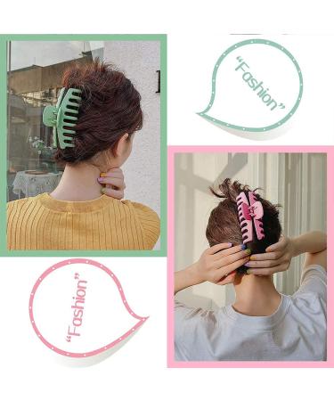 6Pcs Matte Big Hair Claw Clips - Strong Hold for Thick Hair (6 Colors) - 4 Inch - Nonslip Hair Clips for Women and Girls - Buy Online on SooperMarket.com