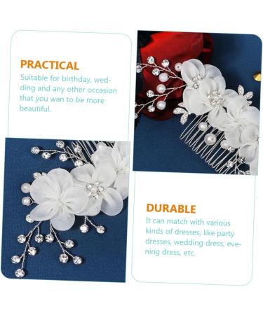 Mikinona Flower Side Hair Comb Girls Hair Accessory Rhinestone Headpiece Hair Jewels for Women Rhinestone Hair Comb Wedding Hair Comb Rhinestones Wedding Dress Bride Hair Piece - Buy Online on SooperMarket.com