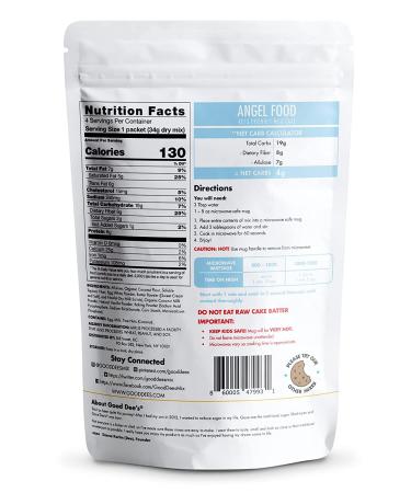 Good Dee's Angel Food Cake Mix | Keto, Gluten Free, No Sugar Added | 4g Net Carbs | 4 Packets per Bag - Buy Online on SooperMarket.com